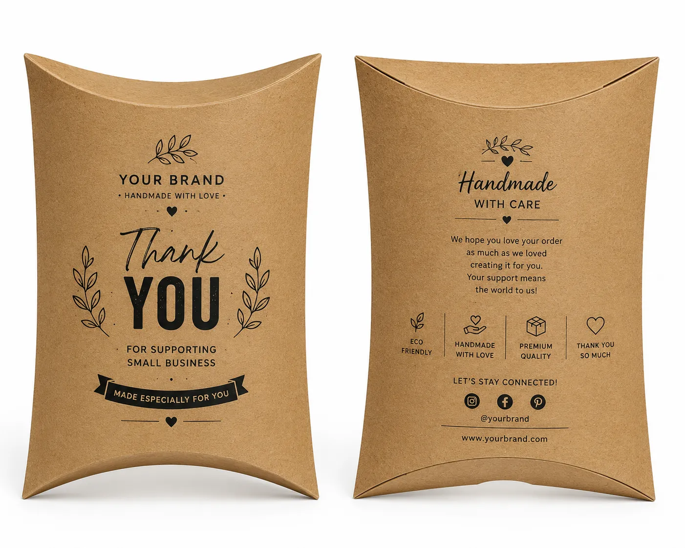 Kraft Pillow Boxes